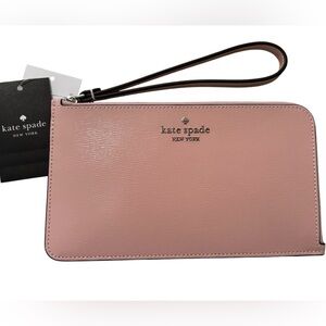 Kate spade pink medium Lucy L-zip wristlet - NWT